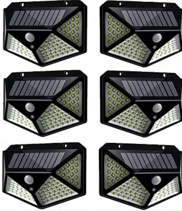 Set 6 Lampi Solare ULTRA 100 LED cu Senzor de Miscare si Lumina 3 Moduri ILUMINARE