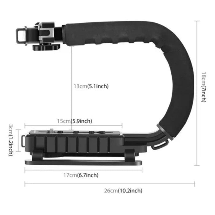 Stabilizator de imagine pentru telefon/aparat foto, cu telecomanda si microfon