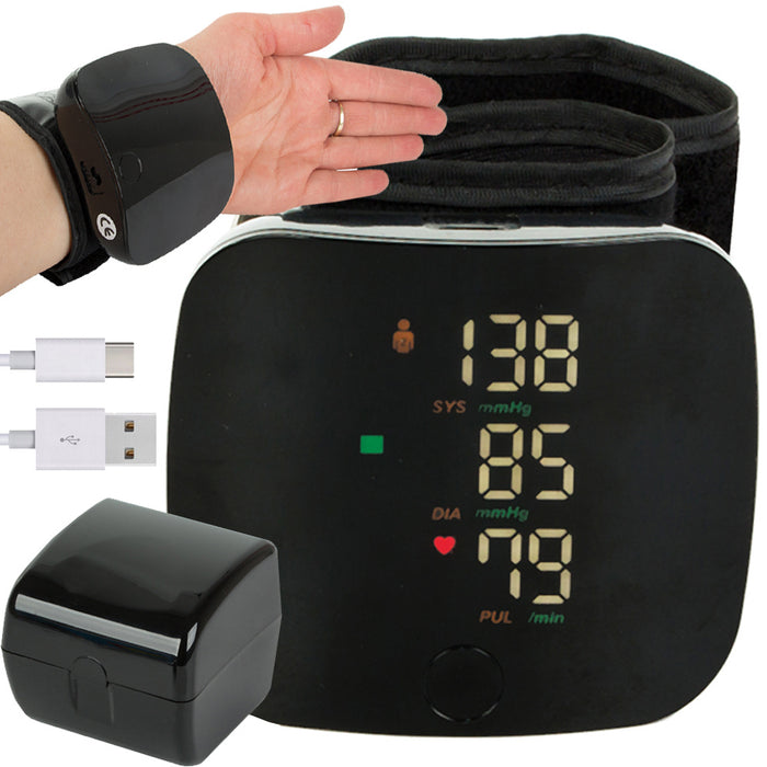 Ηλεκτρονικό Tensiometer for Hand Wrist, LCD Screen, Sounds, With USB, Black