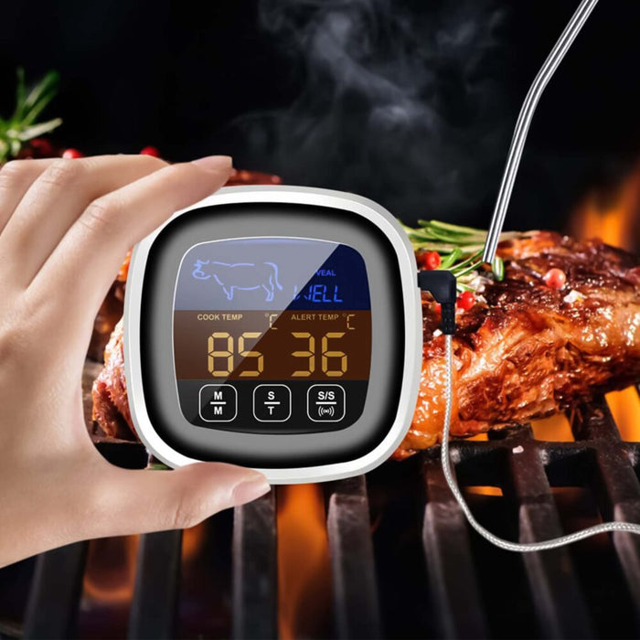 Termometru Digital Alimentar, pentru Carne, EK8012, -20°C si ~ 300°C, Negru-Argintiu