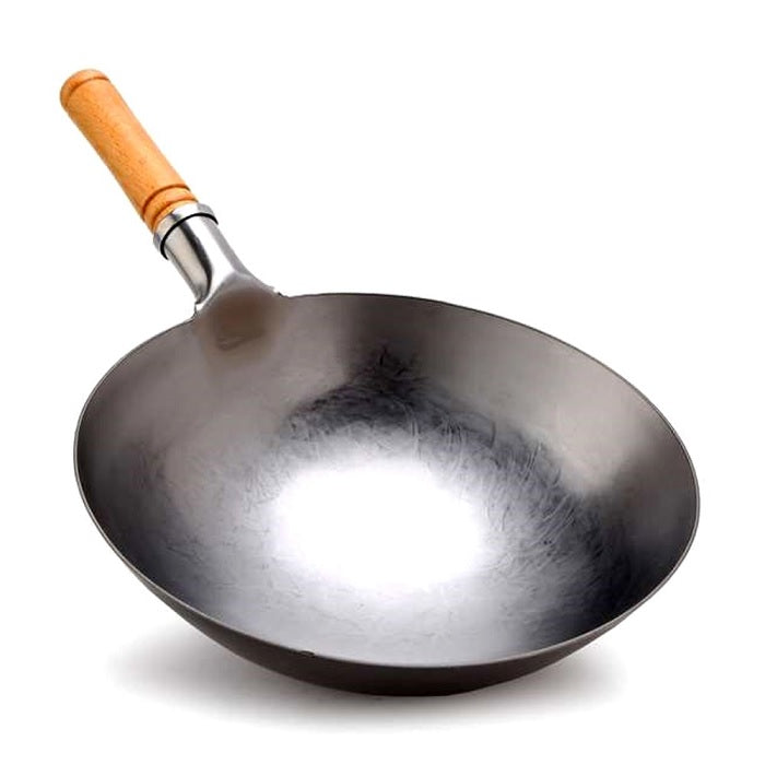 Carbon Steel Wok Pan με διάμετρο 25 cm για τη σόμπα αερίου