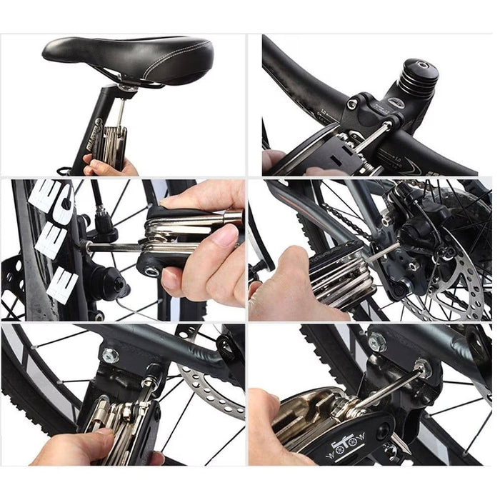 Celete kulcsokkal és kerékpár -javító készlettel, 16 darab