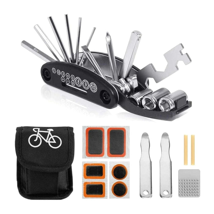 Celete kulcsokkal és kerékpár -javító készlettel, 16 darab