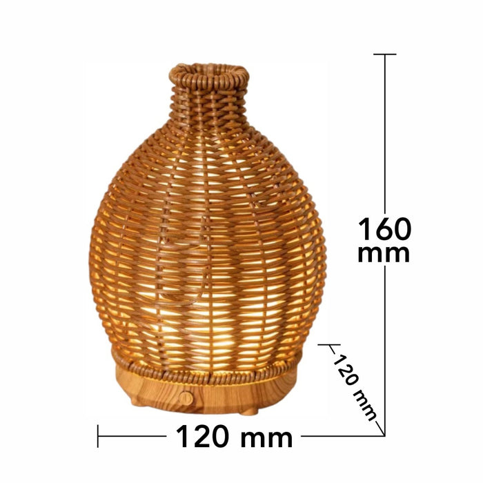 Овлажнител с лека ароматерапия, 120x160x120mm, 80ml, 5W, кафяво