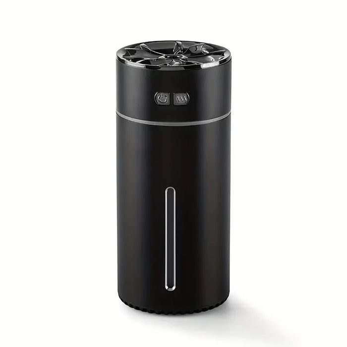 Umidificator si Difuzor de Parfum Pentru Casa sau Masina, Compact, Fara Fir, 300ml, 2W, Auriu/Negru