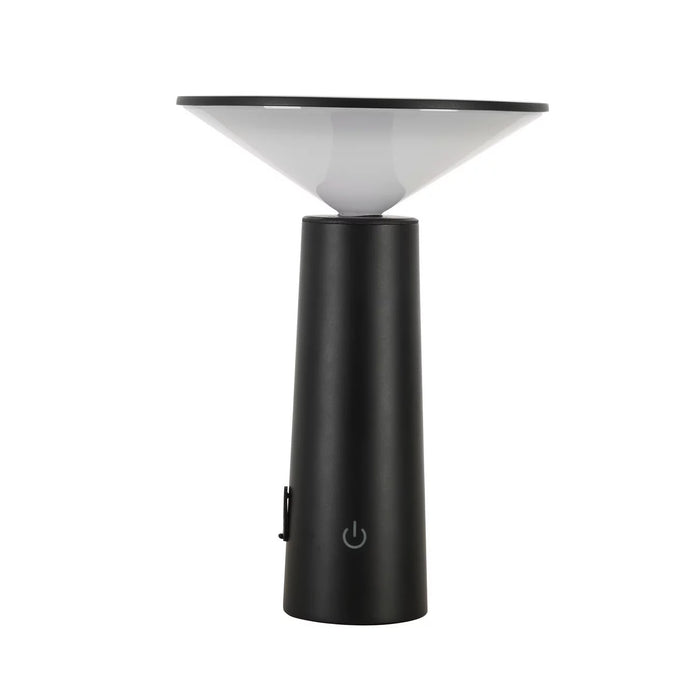 Veioza de Masa LED, Pivotabila, Reglabila, Inaltime 19 cm, Culoare Alb/Negru