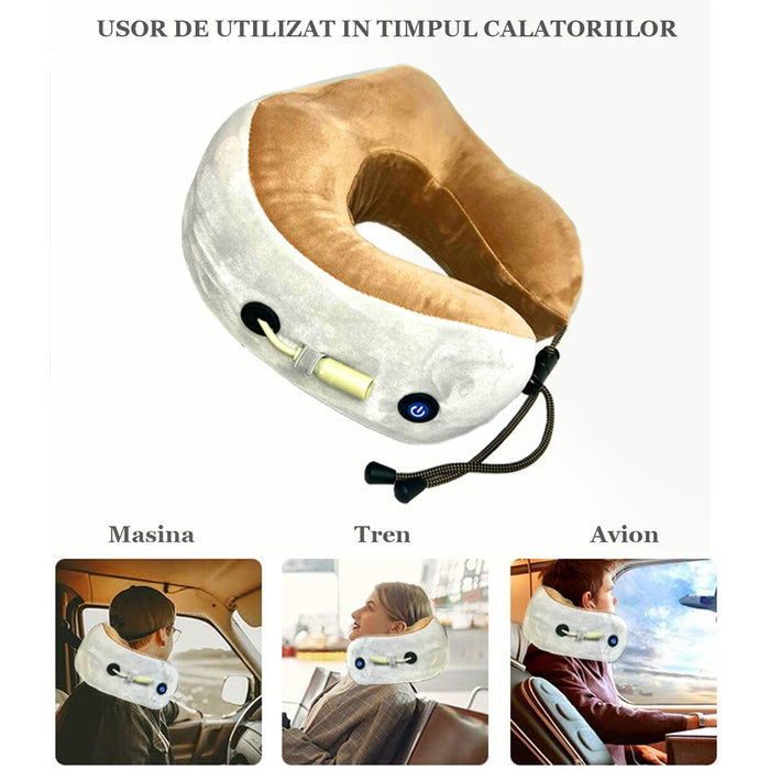 Ηλεκτρικό μαξιλάρι με vibromassage για λαιμό, μασάζ τραχήλου, ασύρματο, γρήγορη φόρτιση