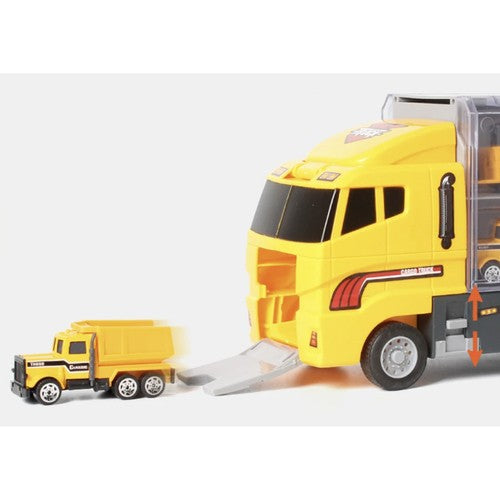 Σετ παιχνιδιών TIR και 6 πλαστικά φορτηγά για παιδιά άνω των 3