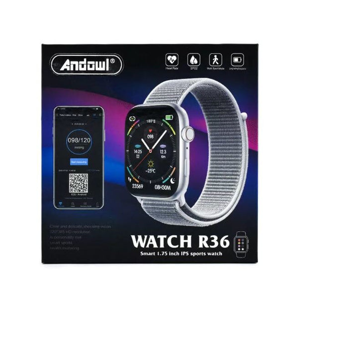 Ceas smart - sport smartwatch Andowl R36 1.75 Inch, Bluetooth, monitorizari multiple