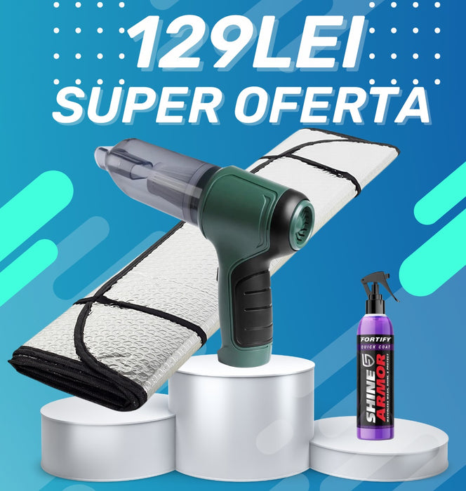 Pachet promotional: Parasolar, Aspirator si Kit Ceara Lichida + Laveta