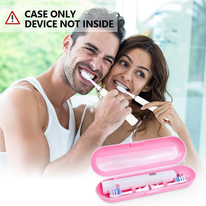 Поддръжка - Пътуващ калъф за електрическа четка за зъби и 2 края, розово