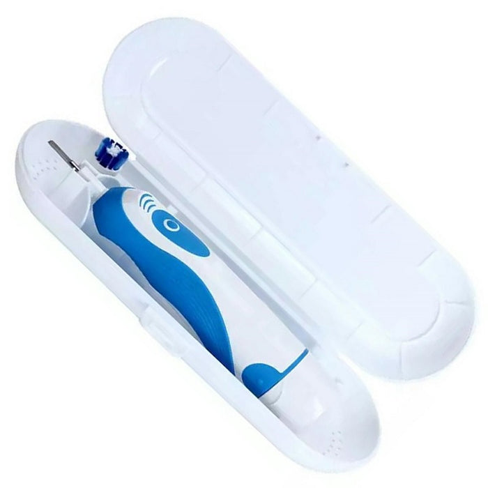 Ταξιδιωτική θήκη για ηλεκτρική οδοντόβουρτσα και 2 άκρα, λευκά