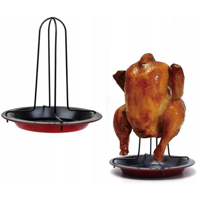 Вертикално барбекю за пиле в ротисерия, въглеродно желязо, анти-липация, диаметър 17 cm