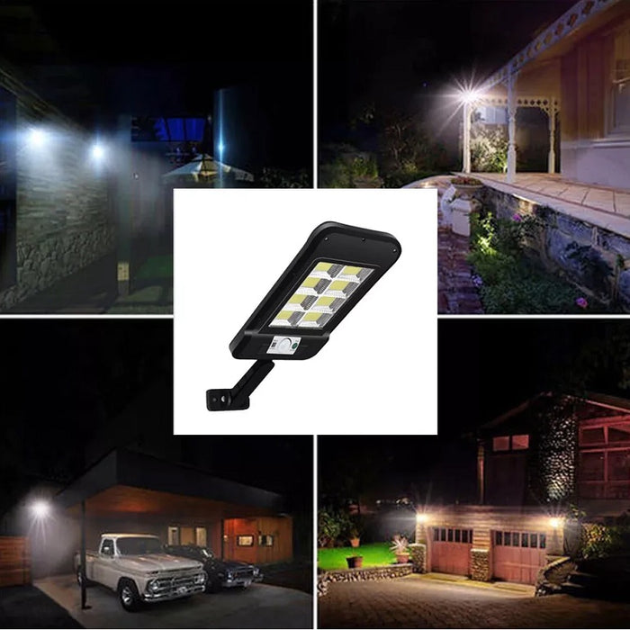 Set 3 Lampi Solare 8COB 160 LED, Senzor de Miscare, Lumina, Telecomanda