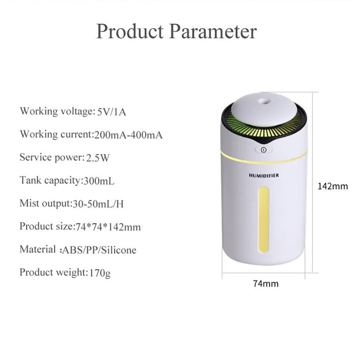 Υγρό - ηχείο αρωματοθεραπείας υπερήχων, 300ml, αυτόματη στάση, πράσινο παστέλ