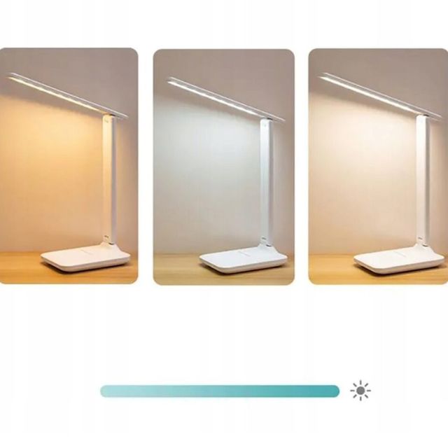 LED irodai lámpa, Welora® LDL-108 USB teljesítménygel, 5W, 3 fénymód, fehér