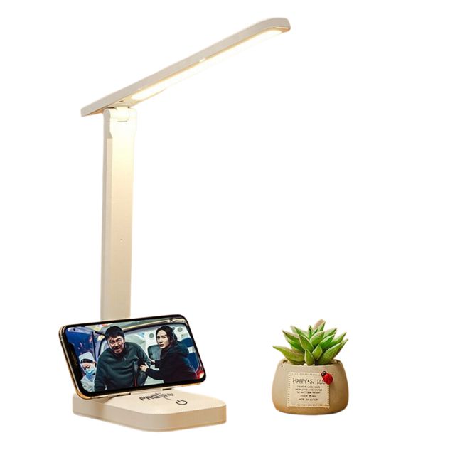 LED Lamp Office, Welora® LDL-108 με δύναμη USB, 5W, 3 τρόπους φωτός, λευκό