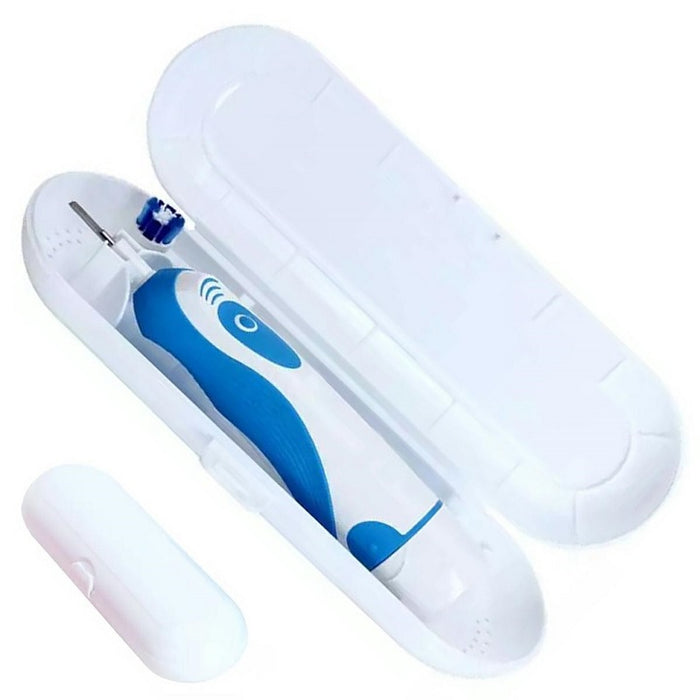 Ταξιδιωτική θήκη για ηλεκτρική οδοντόβουρτσα και 2 άκρα, λευκά