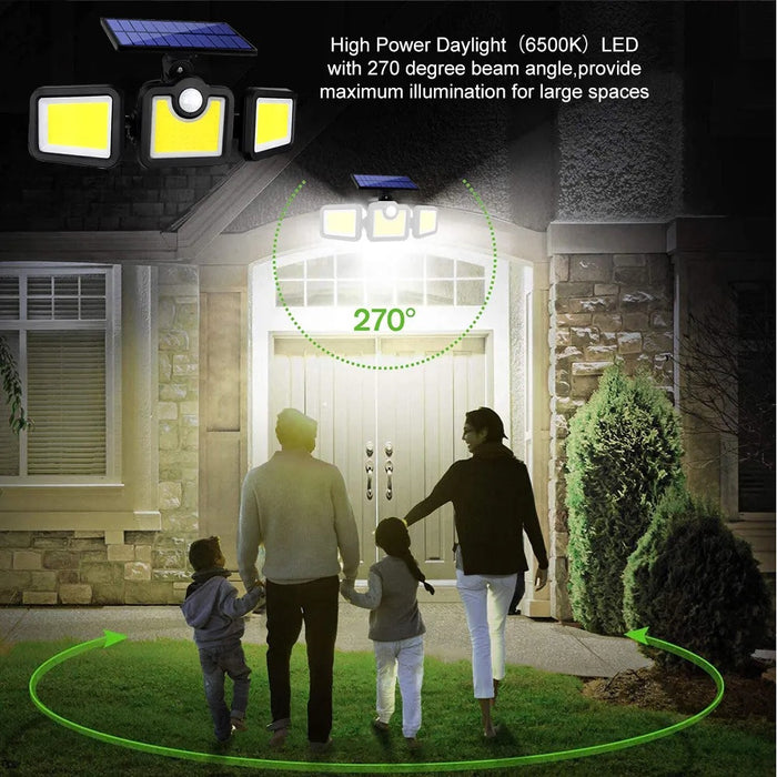 Lampa Solara 171 COB LED, Putere 120 W, Panou Detasabil