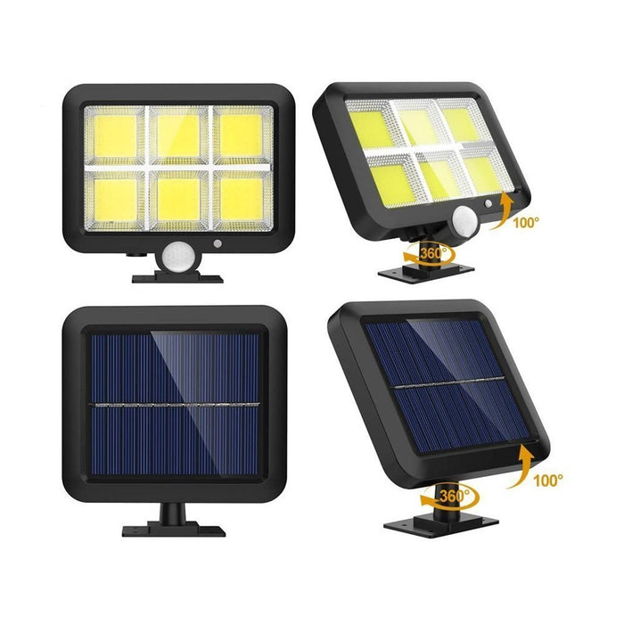 Ηλιακή λάμπα 120 LED COB 30W με αφαιρούμενο πίνακα, αισθητήρα φωτός/κίνησης