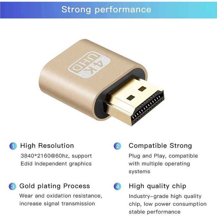 HDMI 4K emulátor adapter, Windows/Mac OS/Linux kompatibilitás