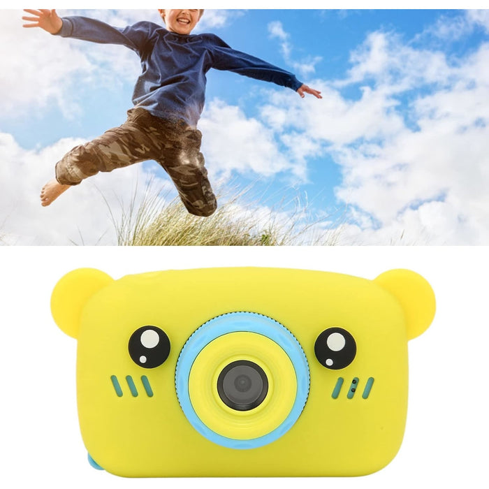 Camera foto copii, HD, functie webcam, 50 efecte foto, ecran 2inch, in forma de ursulet