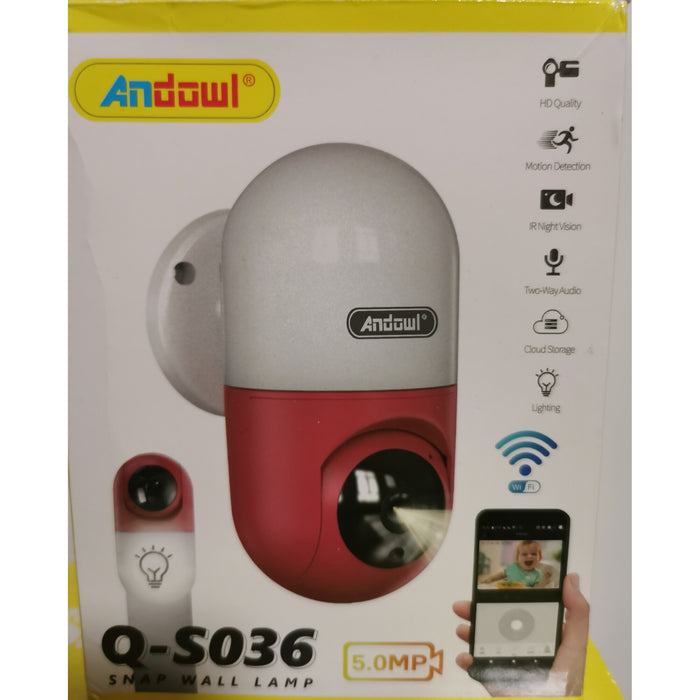 Camera WiFi, 5MP, Monitorizare de la distanta, 1080P, HD, 360°, Andowl Q-S036