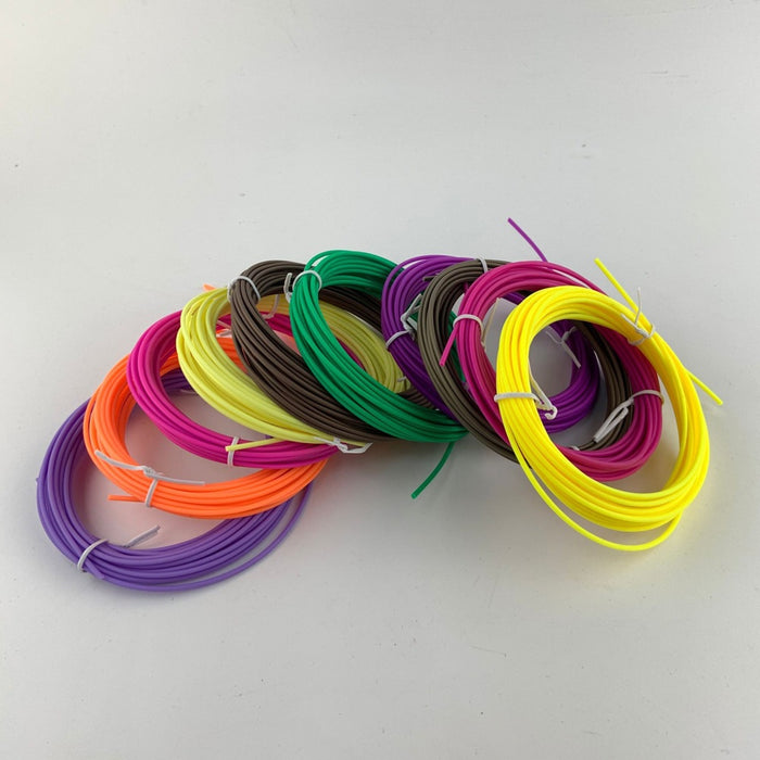 10 szálak halmaza - 3D ceruzatartalékok, PLA 1,75 mm, 50 méter, többszínű, univerzális
