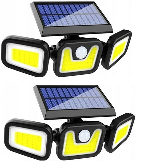 Set 2 X Lampa Solara 103 COB LED, Putere 120 W, Negru